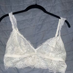 Large bralette white lace